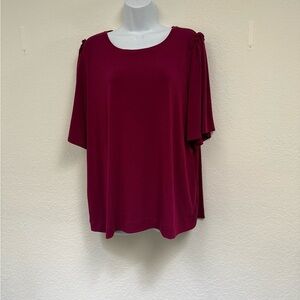 Women's Burgundy worthington top size xl